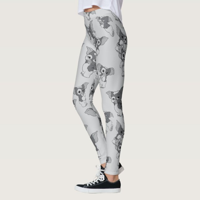 Leggings Gizmo | Patrón blanco y negro (Izquierda)