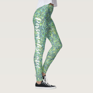 Leggings Glam Aqua Citron Green Mermaid Purpurina PERSONALI