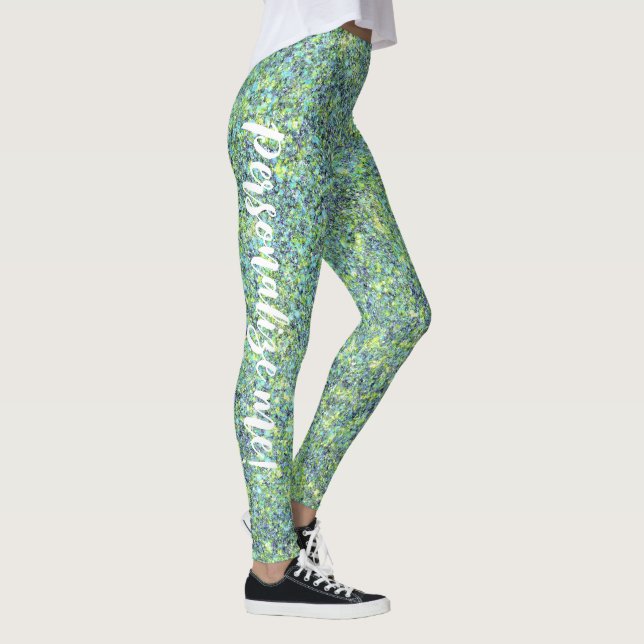 Leggings Glam Aqua Citron Green Mermaid Purpurina PERSONALI (Derecha)