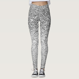 Leggings Glam de plata disco