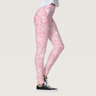Leggings Glam Leggings, Purpurina de esparkling rosa