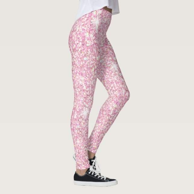 Leggings Glam Leggings, Purpurina de esparkling rosa (Derecha)