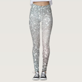 Leggings Glam Plata de Discoteca 
