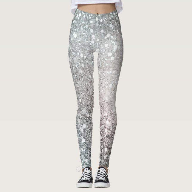 Leggings Glam Plata de Discoteca  (Anverso)