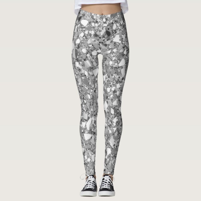Leggings Glam Plata Disco (Anverso)