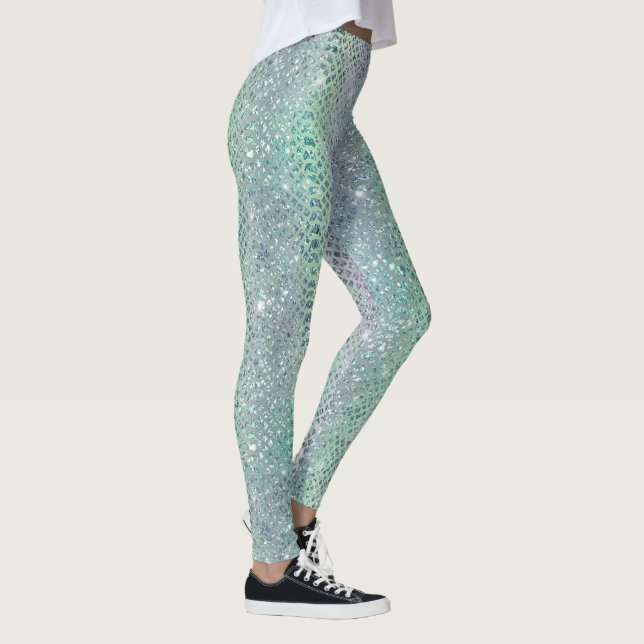 Leggings Glam Sparkly Diamond Snakekin Pattern (Derecha)