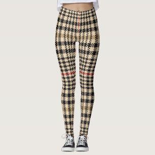 Leggings Glen Check Plaid Pixel Art