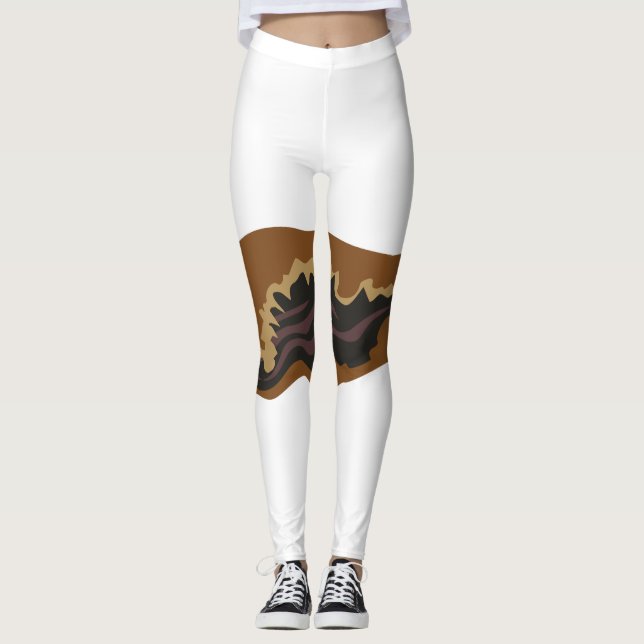 Leggings Glitch Food cabra frita oído (Anverso)