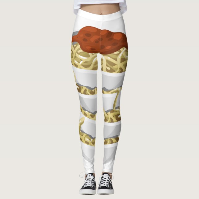 Leggings Glitch Food pasta sabrosa (Anverso)