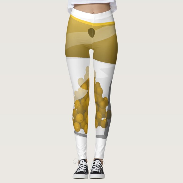 Leggings Glitch Trump sobre la comida (Anverso)