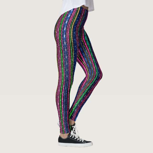Leggings Glitz y Glam Sparkly Stripes (Derecha)