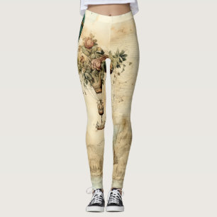 Leggings Globo aerostático vintage en un paisaje sereno