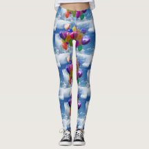 Globos arcoiris en las nubes