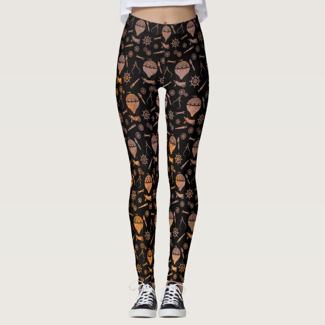 Leggings Globos de aire caliente de vapor punk Rusty (Anverso)