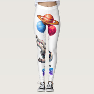 Leggings Globos del Planeta del Astronauta Divertido - Nece