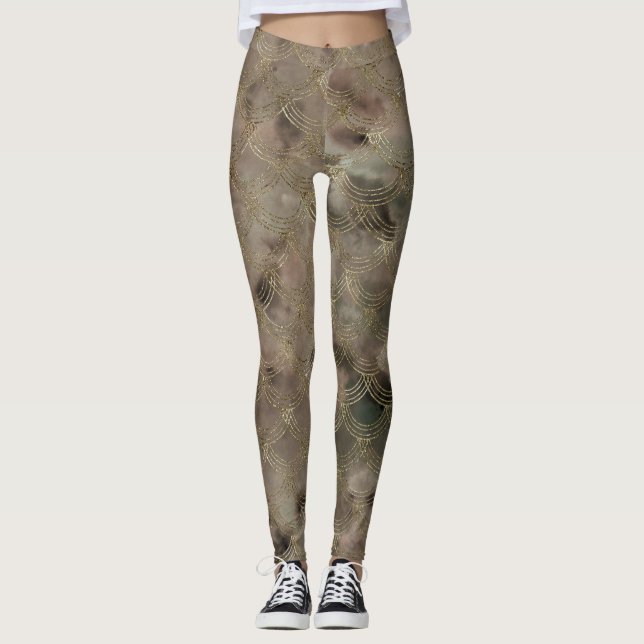 Leggings Gloria de escalas doradas 2 (Anverso)