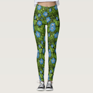 Leggings Gloria matutina en azul y verde
