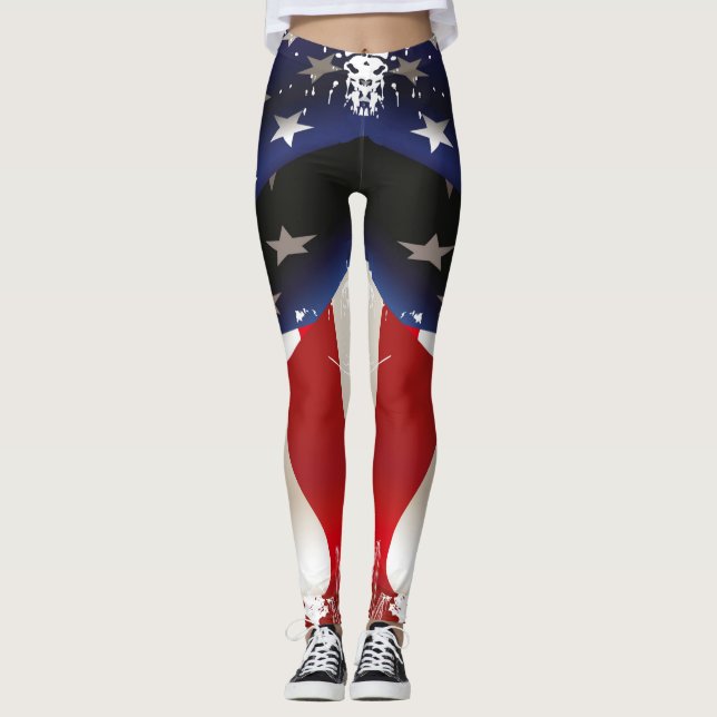 Leggings Gloria vieja, bandera estadounidense, Estados Unid (Anverso)