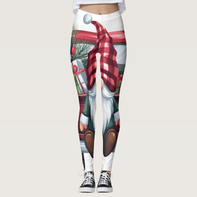 Leggings Gnomes de moras con canes de candy (Anverso)