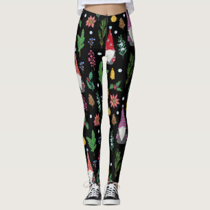 Leggings Gnomes de navidades: Patrón festivo sin foco