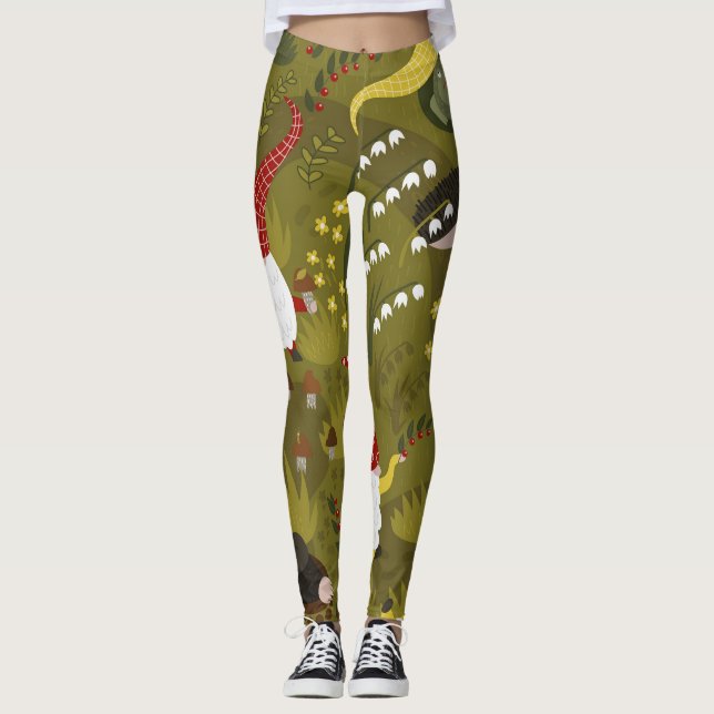Leggings Gnomes Jardín: Fauna de Flora Humorosa. (Anverso)
