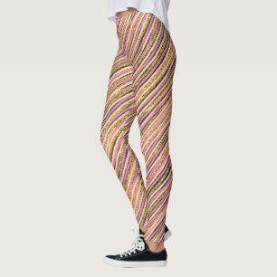 Leggings Gold Purpurina Modern Stripes Luxury