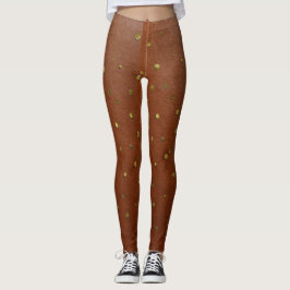 Leggings Golden Glint: ¿Sparkling Brown Leggings"?