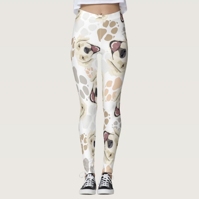 Leggings Golden retriever de las patas del perro del modelo (Anverso)