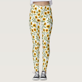 Leggings Golden Sunflower Bliss