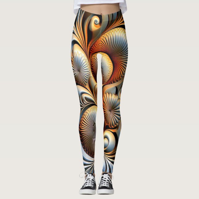 Leggings Golden Swirl Elegance (Anverso)