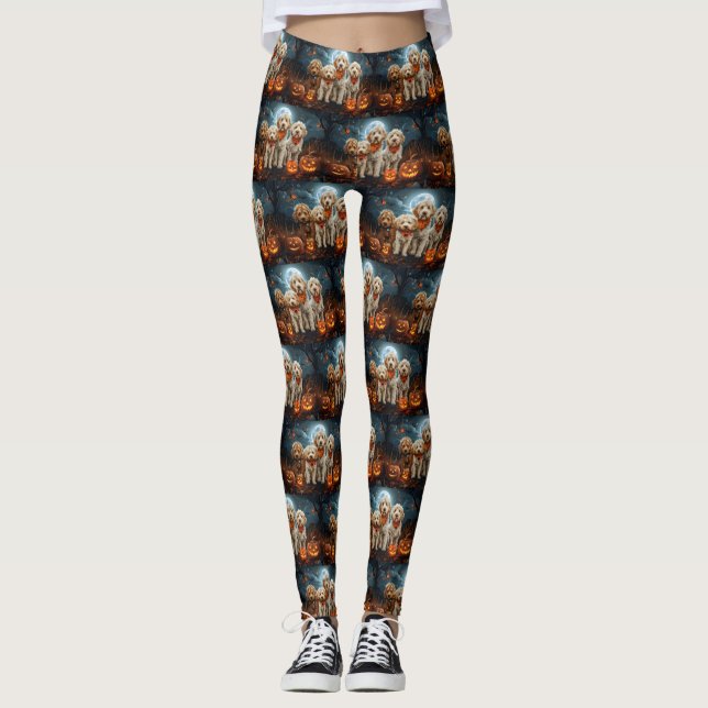 Leggings Goldendoodle Halloween Spooky (Anverso)