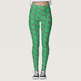 Leggings Golfistas verdes colocando bolas