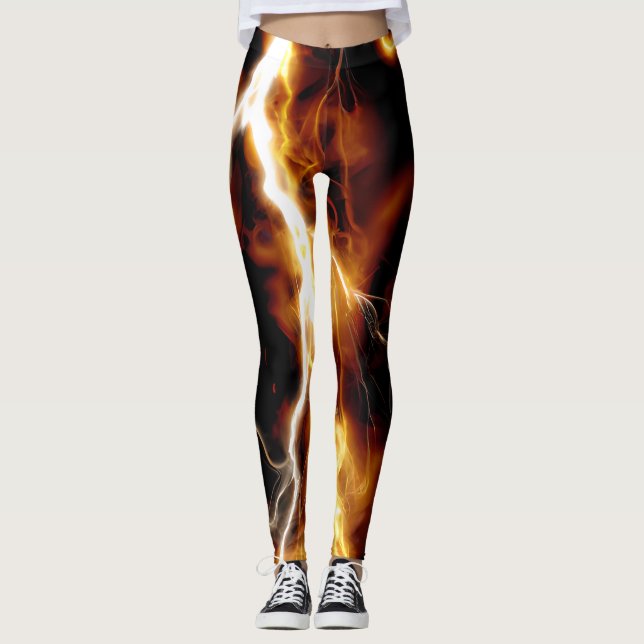 Leggings Golpear las piernas de yoga brillante (Anverso)