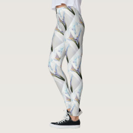 LEGGINGS GORGEOUS WHITE CALLA LILIES | LEGADOS FLORALES