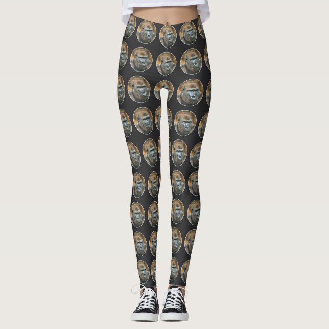 Leggings Gorilla Lope (Diseño redondeado) (Anverso)