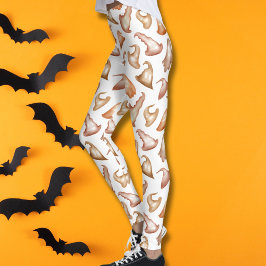 Leggings Gorras de bruja fantasma felices Halloween