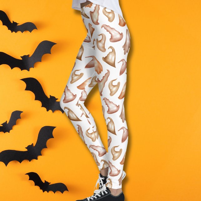 Leggings Gorras de bruja fantasma felices Halloween (Subido por el creador)