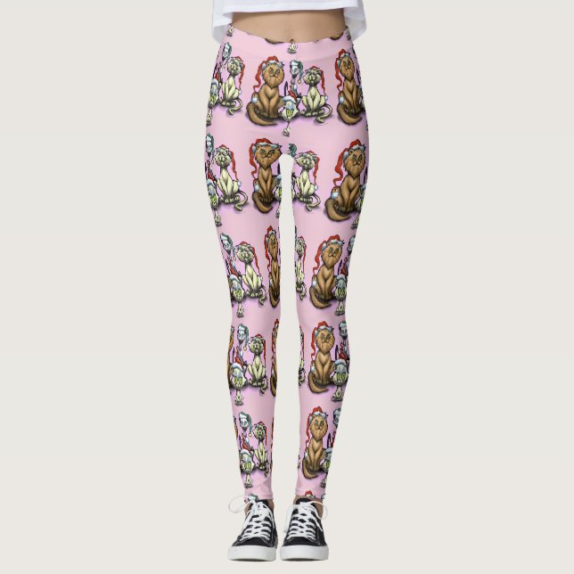 Leggings Gorras de Navidades gatos (Anverso)