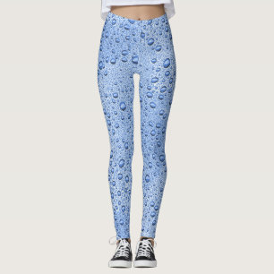 Leggings Gotas de agua azul