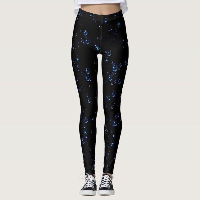 Leggings Gotas de agua con chispas color oscuro (Anverso)