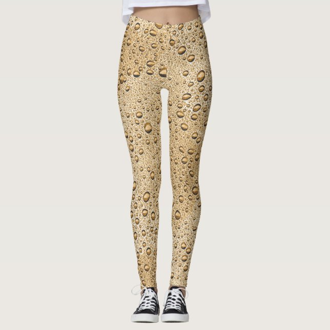 Leggings Gotas de agua de oro (Anverso)