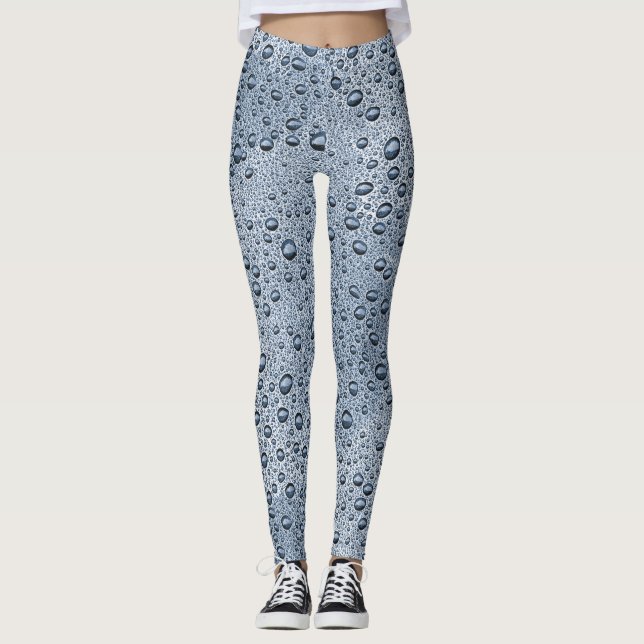 Leggings Gotas de agua gris de cañón (Anverso)