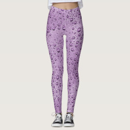 Leggings Gotas de agua morada
