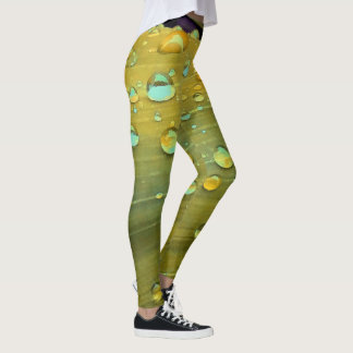 Leggings Gotas de lluvia cerradas, amarillo mostaza espacia