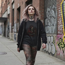 Leggings Gothic Shattered Stained Glass Dark Fantasy