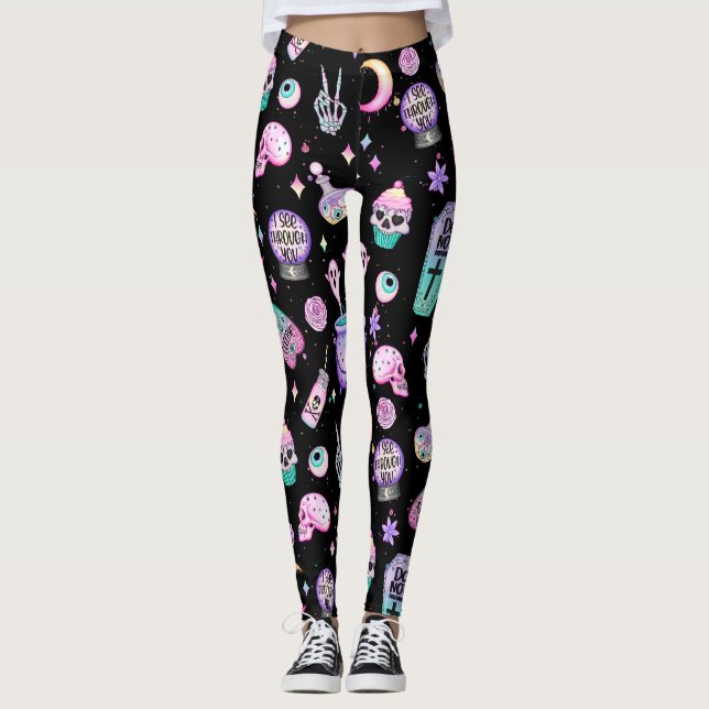 Leggings gótico pastel oscuro (Anverso)