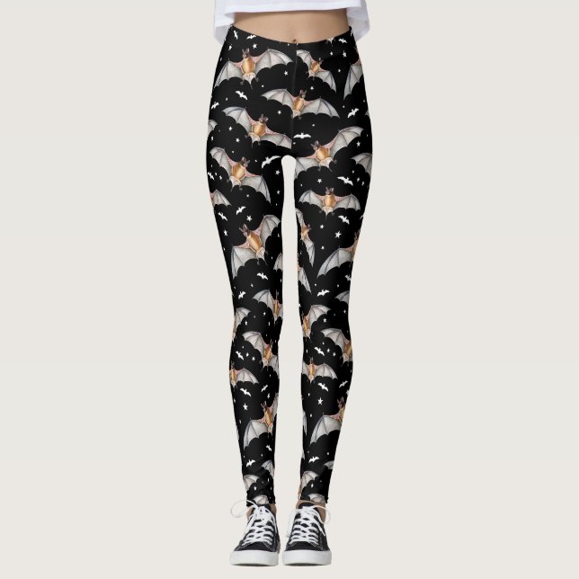 Leggings Gótico Vampiro de Halloween batea Gótico espeluzna (Anverso)