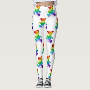 Leggings Gra de arcoiris de osito metalizado cepillado de S