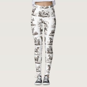 Leggings Grabado Antiguo de Unicornio Especimen de Zoología