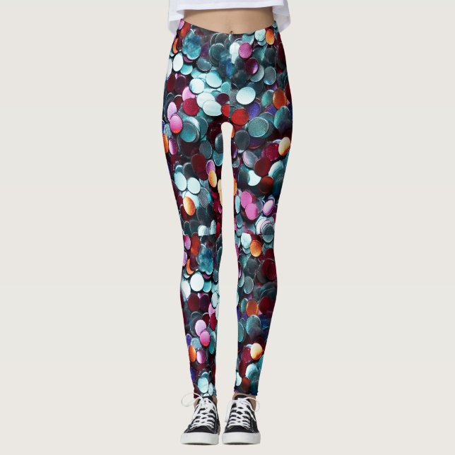 Leggings Grabando secuencias multicolor (Anverso)